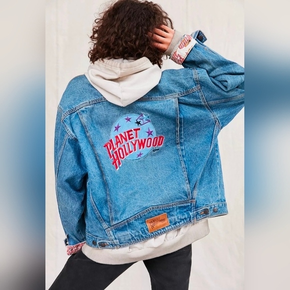 Planet Hollywood 1991 Denim Jean Jacket Vintage - Picture 1 of 7